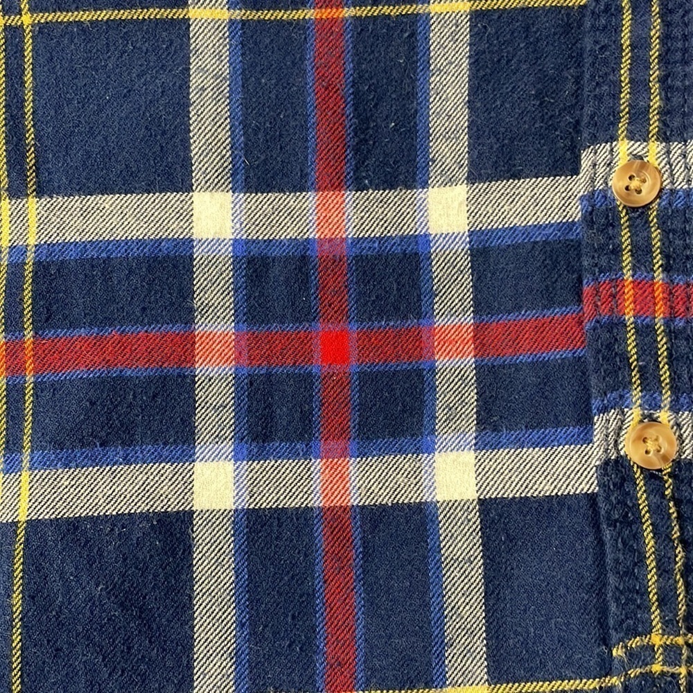 Abercrombie & Fitch Blue Plaid Flannel  Button Down Shirt, S, 100% cotton - Picture 5 of 7
